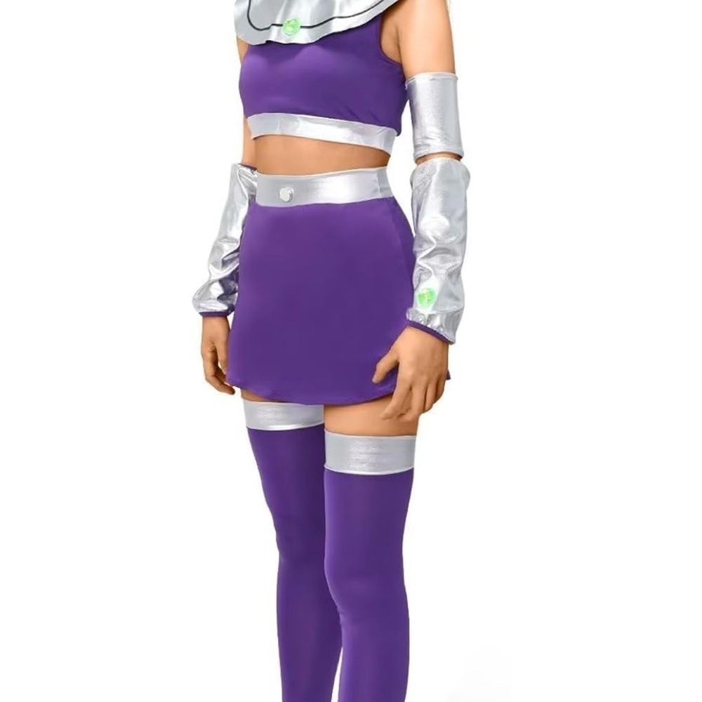 Starfire Costume Halloween Cosplay for women Masquerade 
28 inch Long Wig